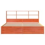 vidaXL Cadre de lit sans matelas cire marron 200x200cm bois pin massif