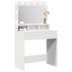 vidaXL Table de Toilette Blanc 75 5 x 41 x 135 cm Bois d'ingénierie