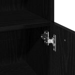 vidaXL Cabinet de salle de bain avec porte Chêne noir 30 x 30 x 95 cm