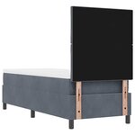 vidaXL Lit à ressorts avec matelas Gris foncé 80 x 200 cm Velours
