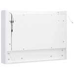 vidaXL Armoire à miroir de salle de bain LED Blanc 80x15x60 cm MDF