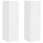 vidaXL Meuble TV mural 2 Pièces Blanc 30 x 31 x 100 cm Bois d'ingénierie