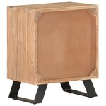 vidaXL Table de chevet 40x30x50 cm Bois d'acacia avec bord naturel