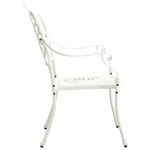 vidaXL Chaises de jardin 2 Pièces Aluminium coulé Blanc