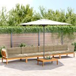vidaXL Salon palette de jardin avec coussins 5Pièces bois d'acacia massif