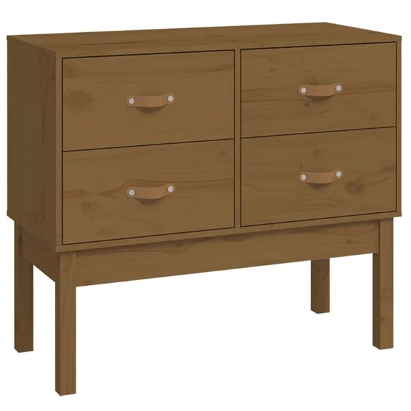 vidaXL Armoire console Marron miel 90x40x78 cm Bois de pin solide