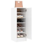 vidaXL Armoire à chaussures Blanc 32x35x92 cm Aggloméré