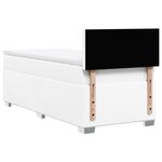 vidaXL Sommier à lattes de lit avec matelas Blanc 90x190 cm Similicuir