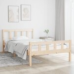 vidaXL Cadre de lit sans matelas bois massif 100x200 cm