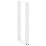 vidaXL Pieds de table de bar en U 2 pièces blanc 50 x (100-101) cm acier