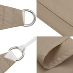 vidaXL Voile de parasol tissu oxford triangulaire 4x4x4 m taupe