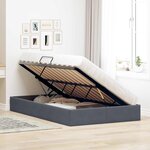 vidaXL Cadre de lit ottoman Gris foncé 120 x 200 cm Velours