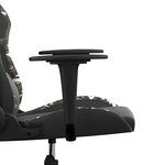 vidaXL Chaise de jeu de massage Noir et camouflage Similicuir
