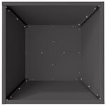vidaXL Pot en Métal Noir Métal 40 x 40 x 15 cm Jardinières