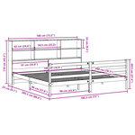 vidaXL Lit bibliothèque sans matelas cire marron 180x200cm bois massif