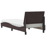 vidaXL Lit avec matelas Hanko marron foncé 80x200 cm tissu