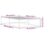 vidaXL Cadre de lit sans matelas blanc 90x200 cm métal