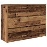 vidaXL Buffet vieux bois 100x35x76 cm bois d'ingénierie