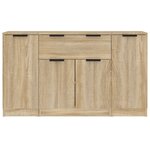 vidaXL Buffets 3 Pièces Chêne sonoma Bois d'ingénierie