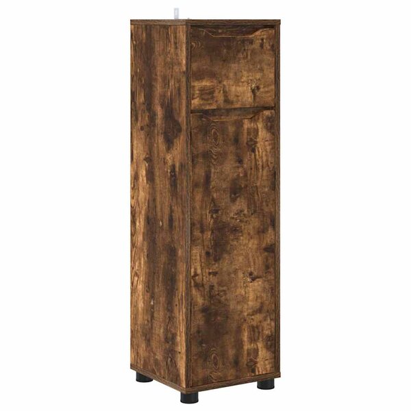 vidaXL Cabinet de salle de bain Chêne fumé 30 5 x 30 x 101 cm