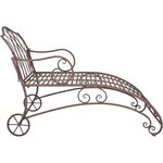Chaise longue en métal