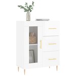 vidaXL Buffet Blanc brillant 69 5x34x90 cm Bois d'ingénierie