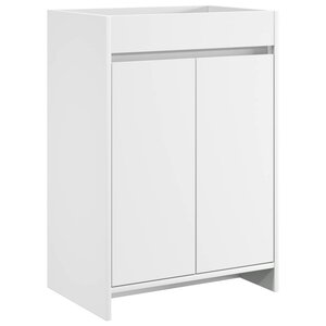 vidaXL Meuble sous lavabo de salle de bain Blanc 56 x 37 5 x 81 cm