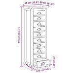 vidaXL Commode Naturel 35 x 30 x 110 cm Bois de teck massif