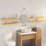 vidaXL Étagère flottante 4 Pièces Jaune moutarde 100 x 18 x 2 5 cm Acier