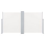 vidaXL Auvent latéral rétractable Crème 100 x 600 cm