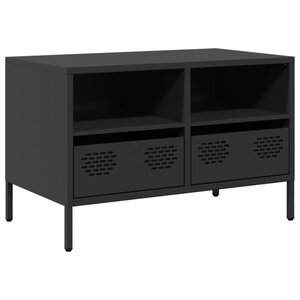 vidaXL Meuble TV noir 68x39x43 5 cm acier laminé à froid