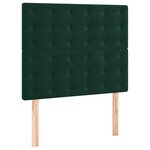 vidaXL Sommier à lattes de lit avec matelas Vert foncé 100x200 cm