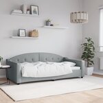 vidaXL Lit de repos gris clair 90x190 cm tissu