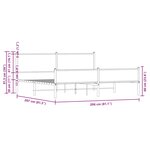 vidaXL Cadre de lit en métal sans matelas chêne sonoma 200x200 cm