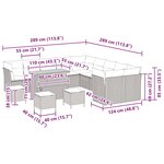 vidaXL Ensemble de canapé de jardin 14 Pièces Beige polyrotin