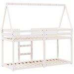 vidaXL Lit superposé sans matelas blanc 75x190 cm bois de pin massif