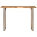 vidaXL Table à dîner 110x50x76 cm Bois d'acacia solide
