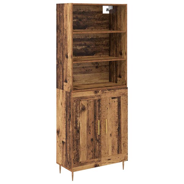 vidaXL Haut Armoire Bois ancien 69 5 x 34 x 180 cm Bois d'ingénierie