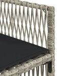 vidaXL Ensemble à manger de jardin 11Pièces avec coussins gris poly rotin