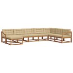 vidaXL Ensemble de canapés d'extérieur 8 pc Naturel et Beige