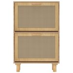 vidaXL Armoire à chaussures Marron 52x25x80 cm Bois d'ingénierie/rotin