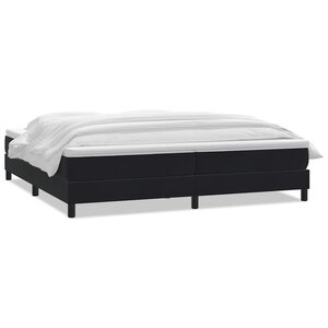 vidaXL Sommier à lattes de lit avec matelas noir 180x210 cm velours