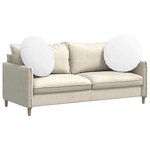 vidaXL Coussins de siège 2 Pièces Blanc Ø80 x 29 cm tissu