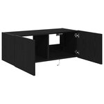 vidaXL Meuble TV mural Chêne noir 80 x 35 x 31 cm Bois d'ingénierie