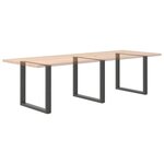 vidaXL Pieds de table à manger en U 3 pièces Anthracite 80 x (72-73) cm Acier