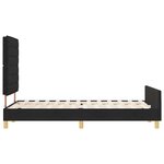 vidaXL Cadre de lit avec tête de lit Noir 120 x 190 cm tissu