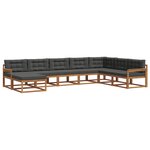 vidaXL Ensemble de canapés d'extérieur 8 Pièces Naturel et Anthracite