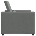 vidaXL Fauteuil convertible 3-en-1 gris foncé en tissu