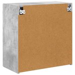 vidaXL Meuble TV mural Gris béton 59 5 x 31 x 60 cm Bois d'ingénierie