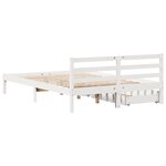 vidaXL Cadre de lit sans matelas blanc 150x200 cm bois de pin massif